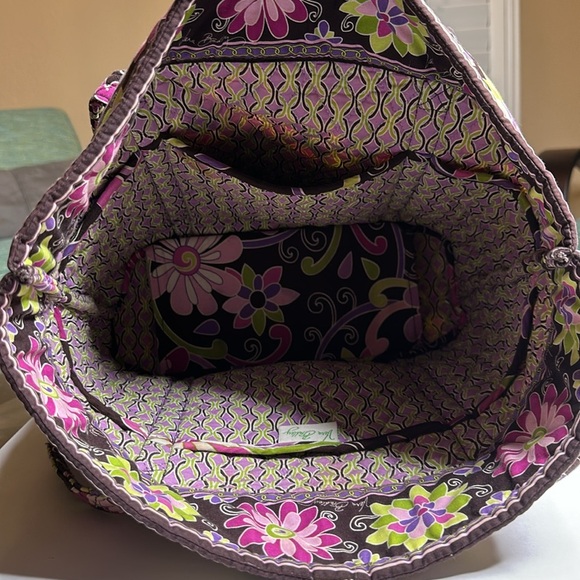 Large Vera Bradley brown and pink tote 💞 - Picture 5 of 11